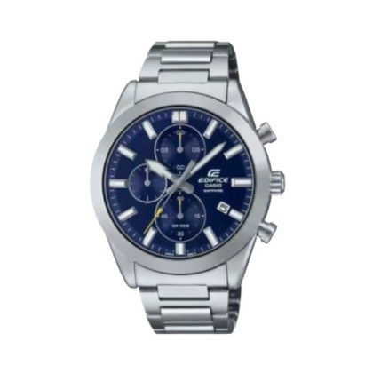 Casio Edifice EFB-710D-2AV Silver Stainless Steel with Blue Dial Band Men Watch